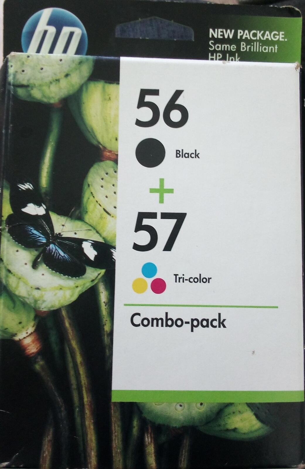 HP 56 Black & HP 57 Tri-Color Combo Pack Genuine OEM New Factory Sealed