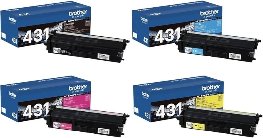Brother TN-431 Full Color Toner Set Black Cyan Magenta Yellow