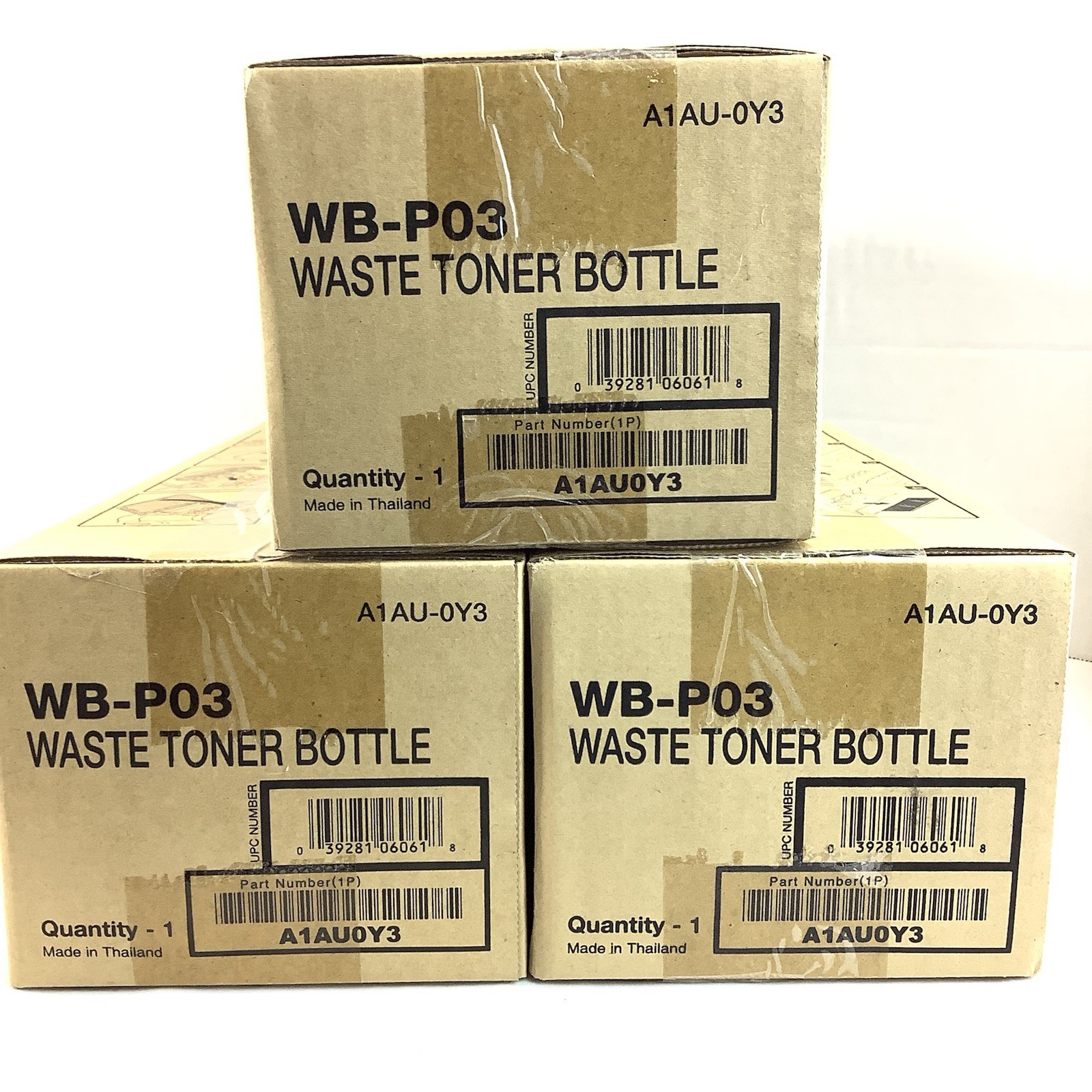 Konica Minolta WB-PO3 Waste Toner Bottle Lot Of 3 A1AU-0Y3 Waste Container New