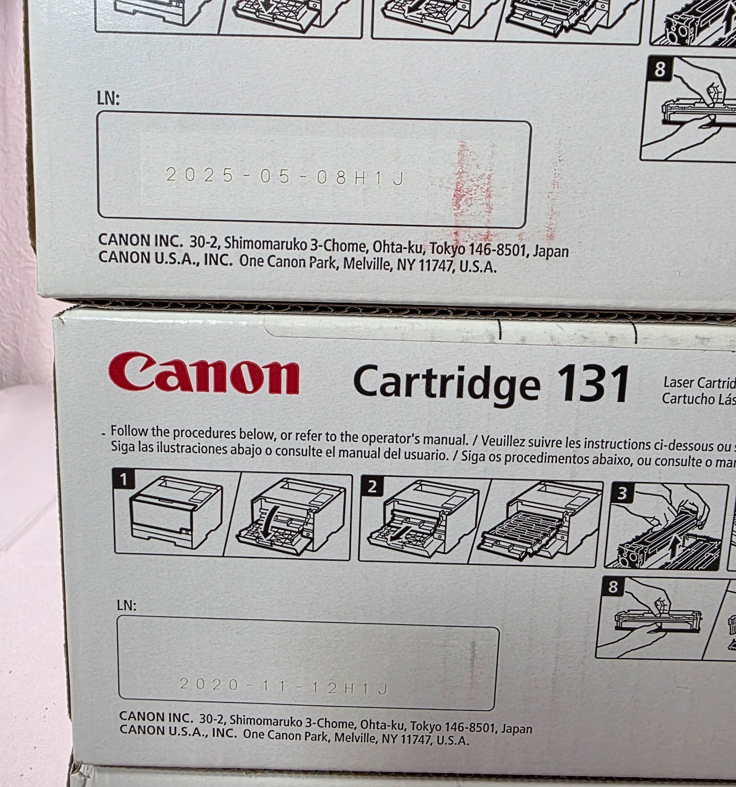 CANON Color Bundle (2) 131H BLACK+ (1) 131 CYAN + (2) YELLOW TONER CARTRIDGE SET