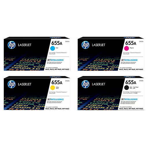 HP 655A CF450A CF451A CF452A CF453A Toner Set – 4 Pack – Sealed