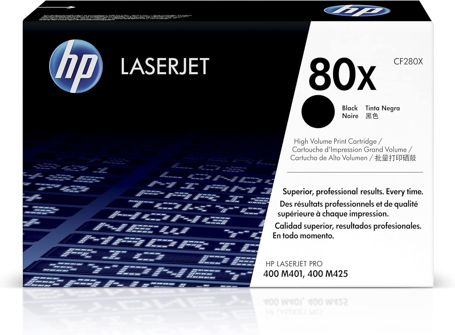 HP 80X CF280X Black Toner Cartridge High Yield for LaserJet Pro 400 M401n M425dn