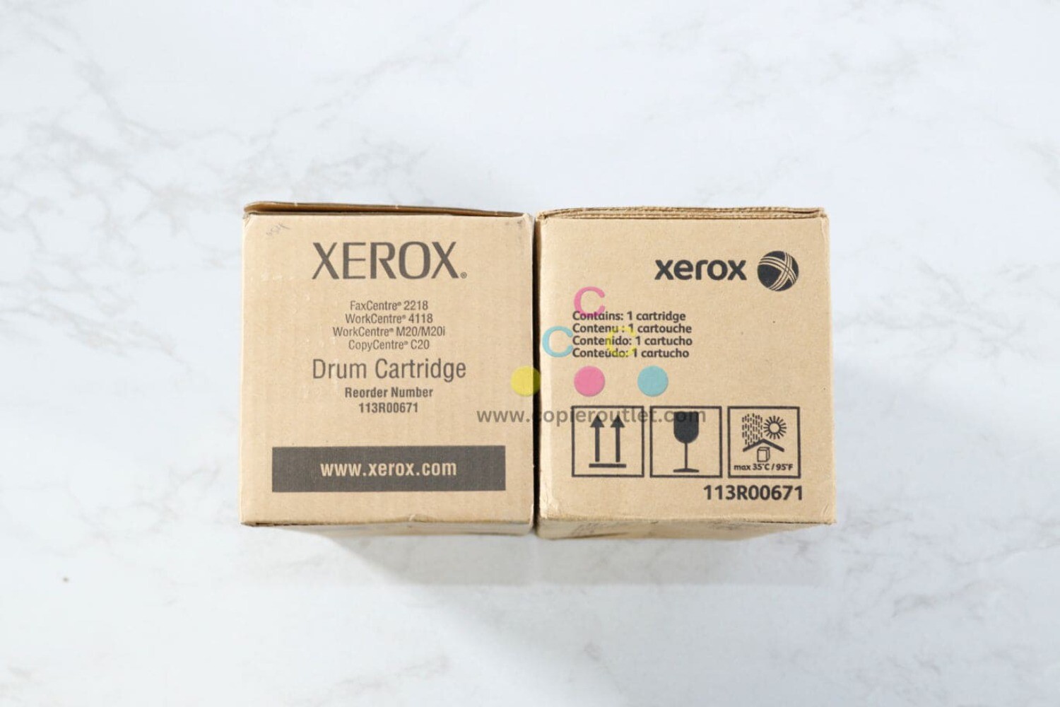 2 New OEM Xerox WorkCentre 4118, M20, C20 Black Drum Unit 113R00671 (113R671)