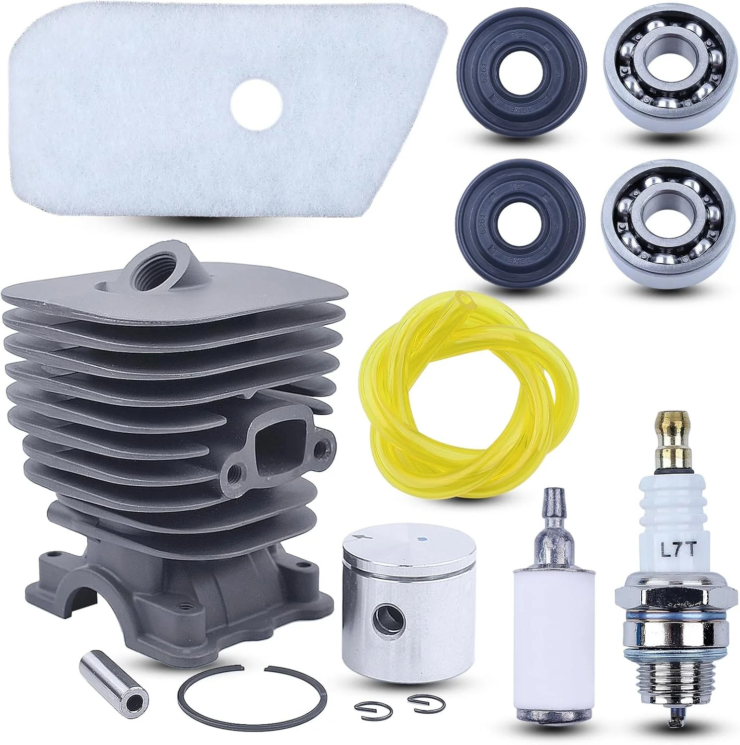 Adefol 35mm Cylinder Piston Kit for Husqvarna 128C 128CD 128L 128LD String Trimm