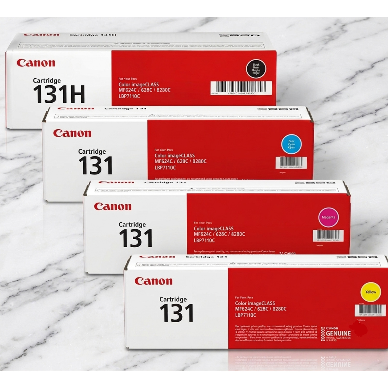 Canon 131H Black ,131 Color Toner Set 4-Pack CMYK Brand New Sealed