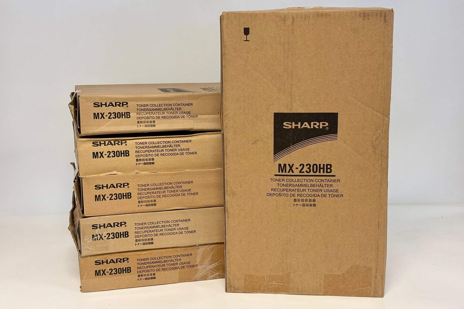 6 OEM Sharp MX-2310U,MX-2610N, MX-2615N,MX-3140N Waste Toner Container MX-230HB