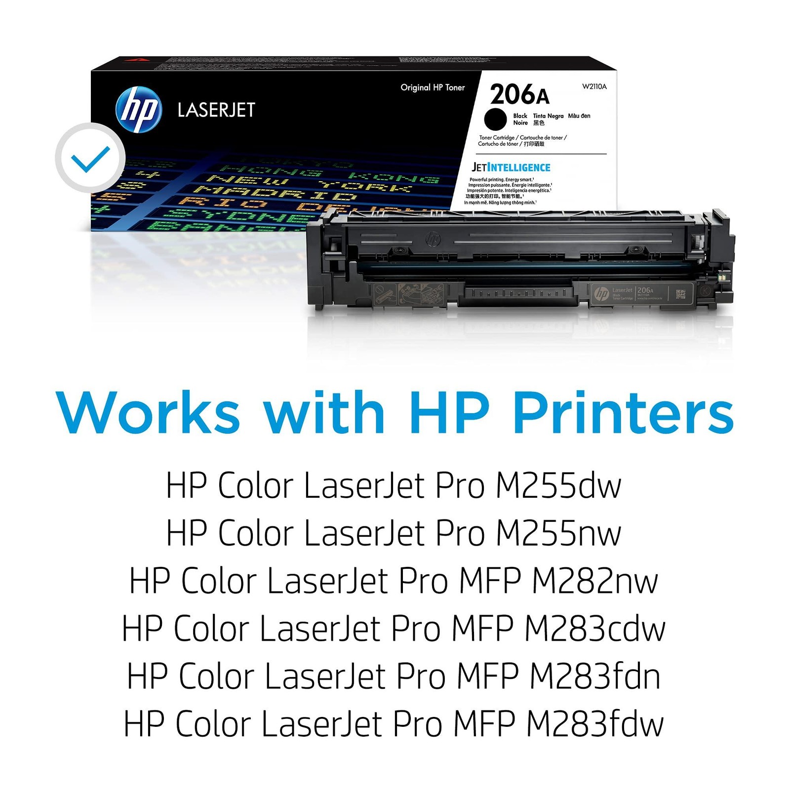 HP 206A Black Toner Cartridge | Works with Color LaserJet Pro M255, MFP M282, M2