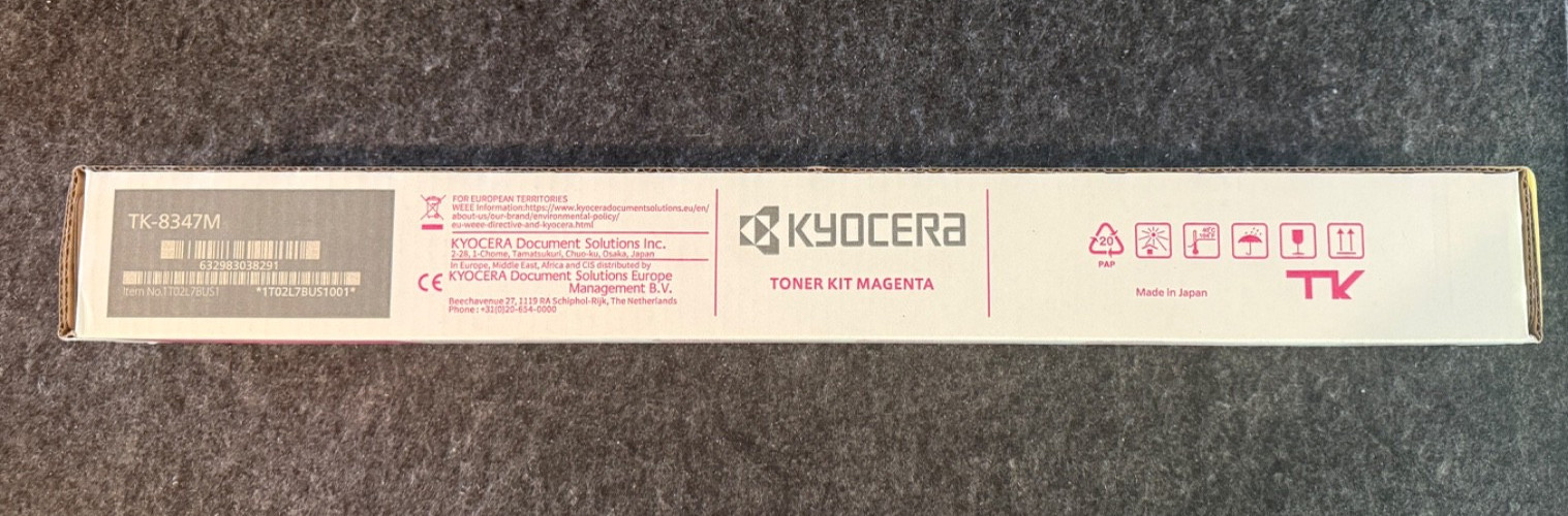 Kyocera TK-8347M Toner Kit Magenta Genuine OEM Printer Cartridge | Sealed