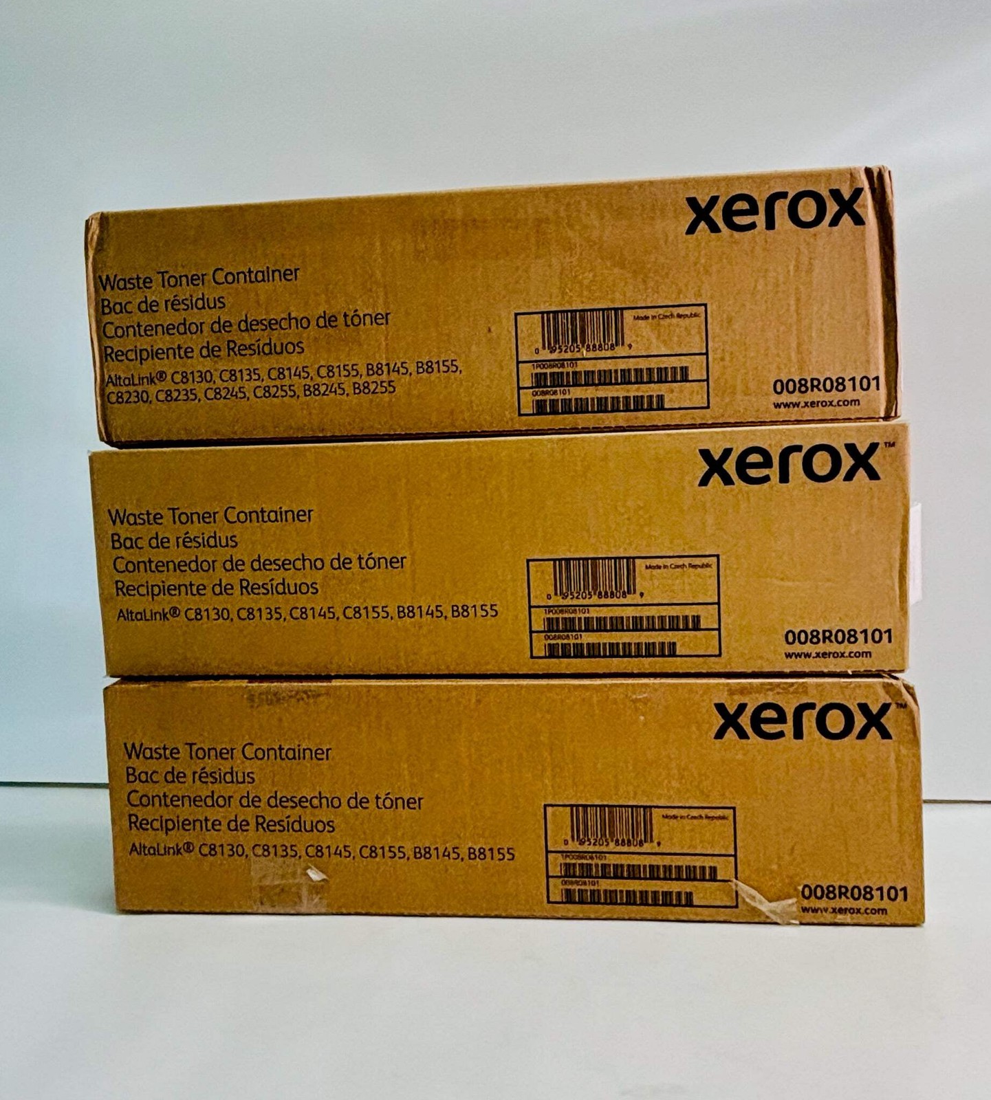 3 Genuine Xerox B8145,C8255,C8155,C8135 Waste Toner Container 008R08101