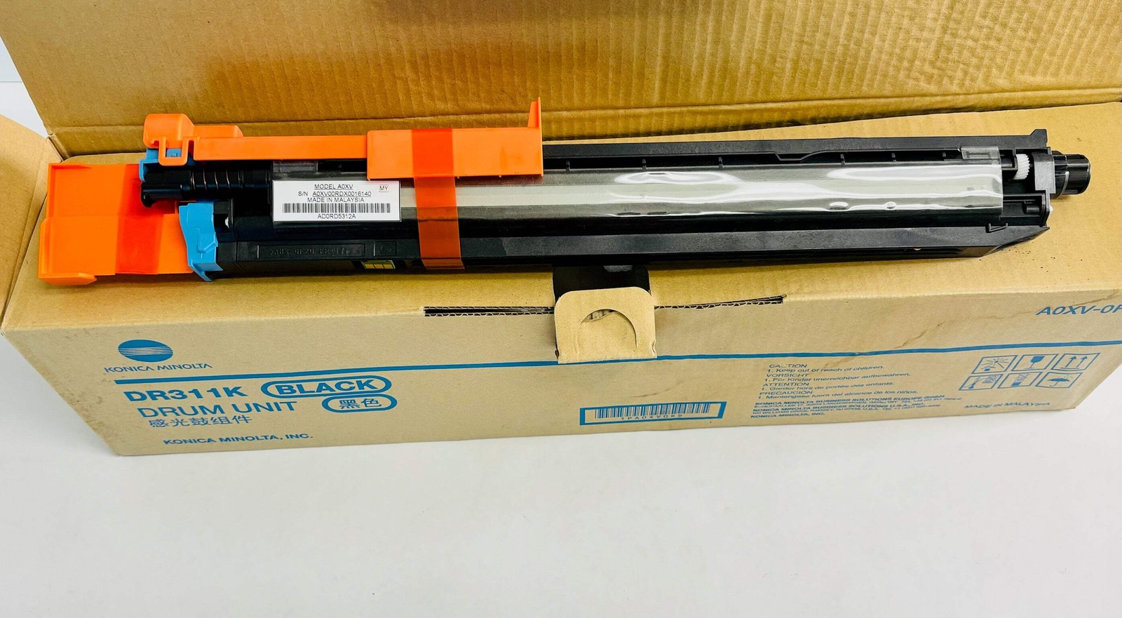 Genuine Konica C280,C220 Black Drum Unit A0XV-0RD, DR311K (Water Damaged Box)
