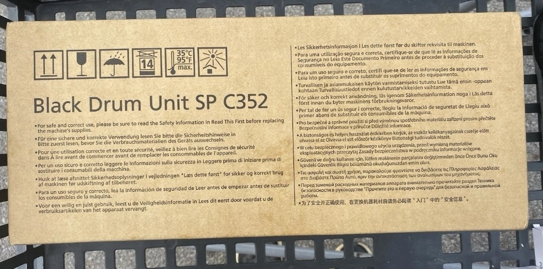 408223 M908-11 New Genuine Ricoh Savin Lanier Black Drum Unit SP C352