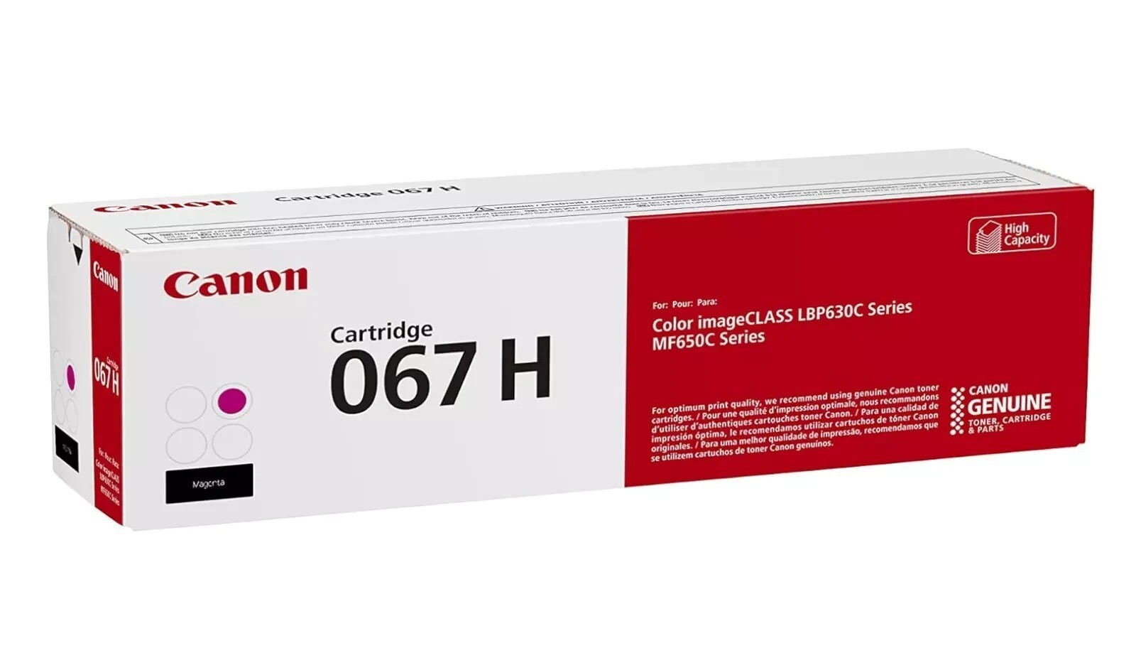 4 Color Pack Original CANON 067H Toner Set(Black-Cyan-Magenta-Yellow)-High Yield