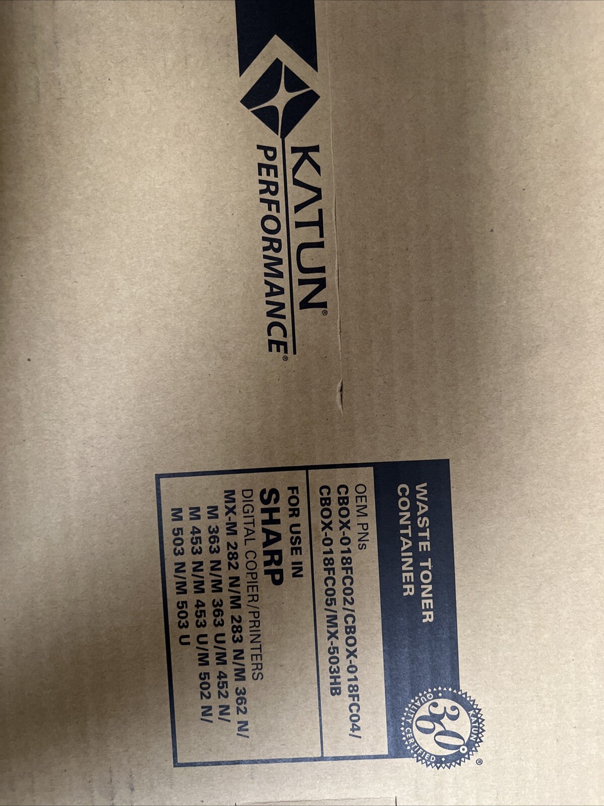 Katun Waste Toner Collection Container MX-503HB, CBOX-0187FC02, PN 37872