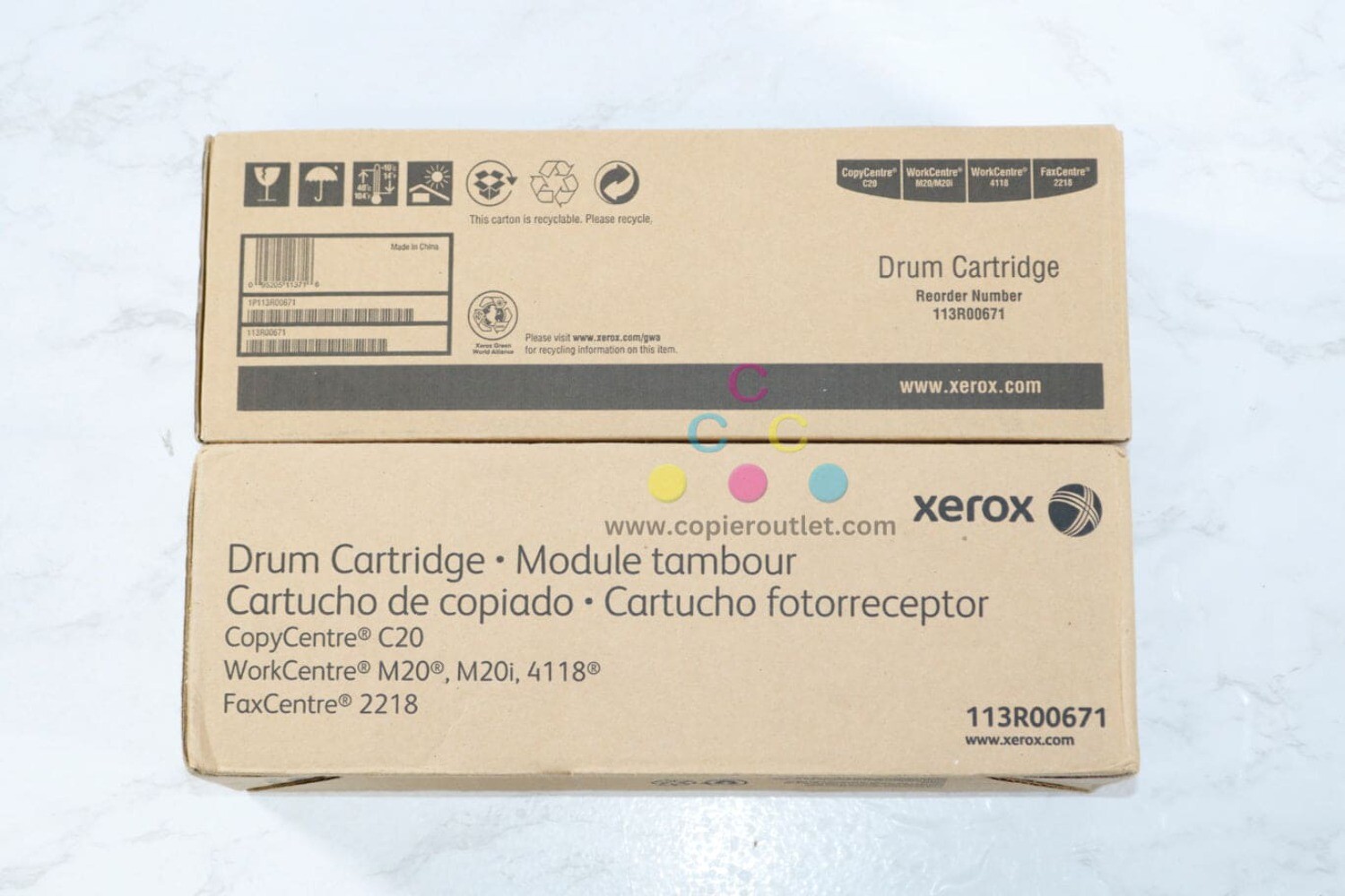 2 New OEM Xerox WorkCentre 4118, M20, C20 Black Drum Unit 113R00671 (113R671)