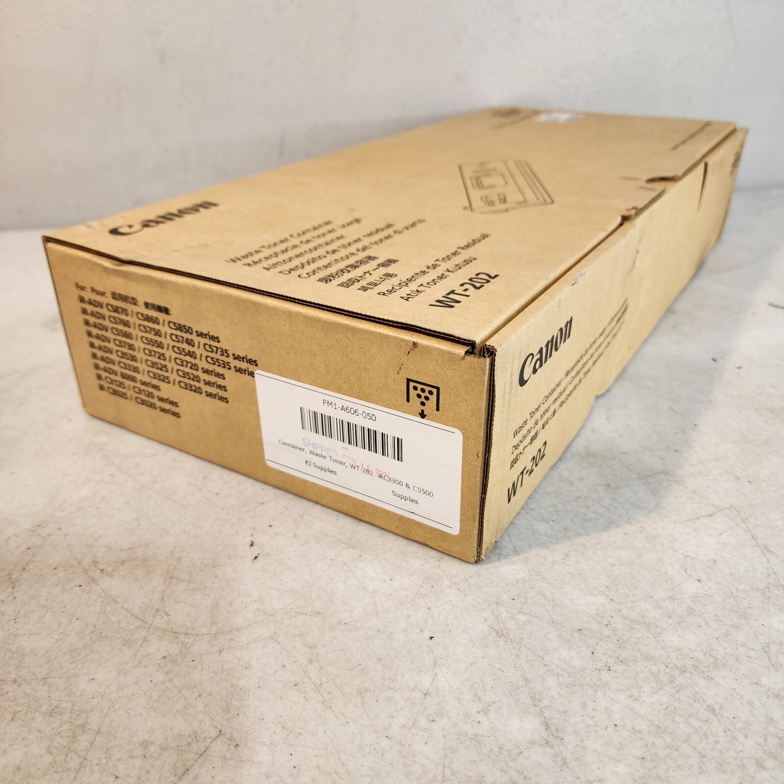 Canon WT-202 FM1-A606-050 Waste Toner Container Genuine New OEM Boxed Free Ship
