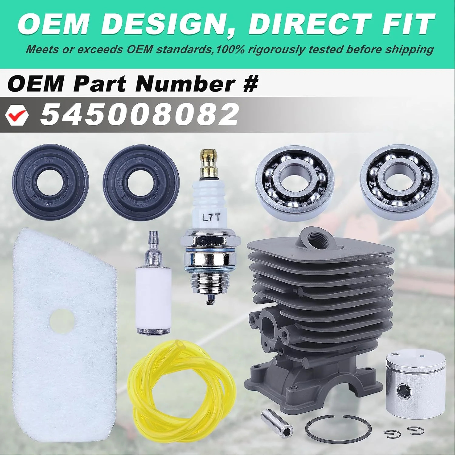 Adefol 35mm Cylinder Piston Kit for Husqvarna 128C 128CD 128L 128LD String Trimm