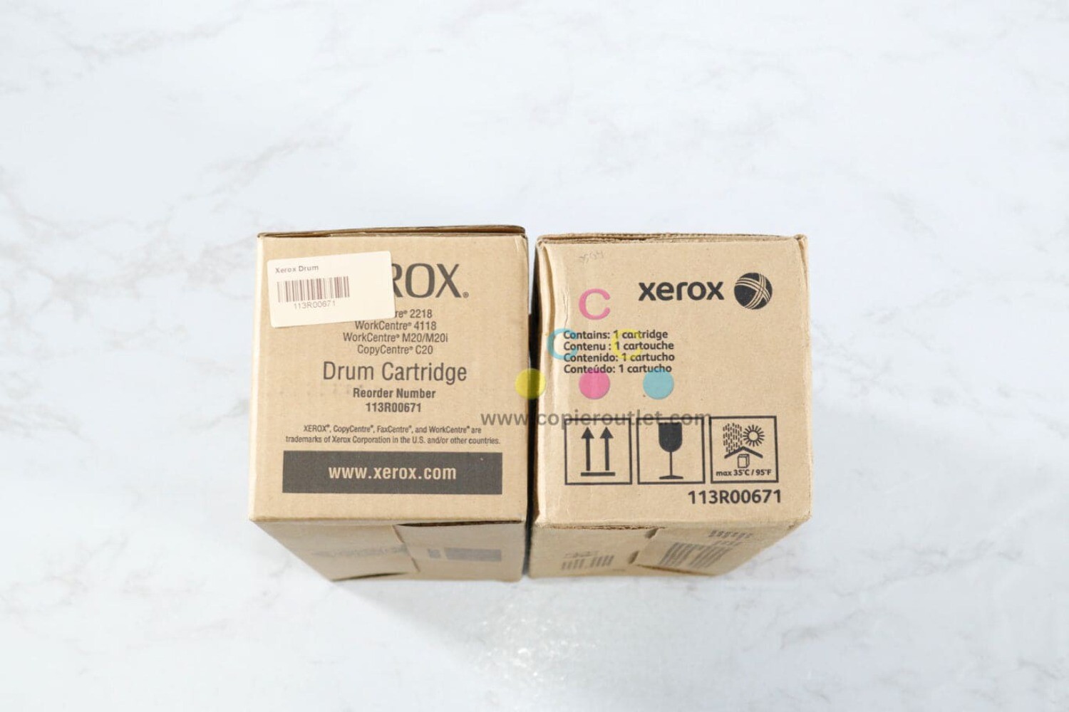 2 New OEM Xerox WorkCentre 4118, M20, C20 Black Drum Unit 113R00671 (113R671)