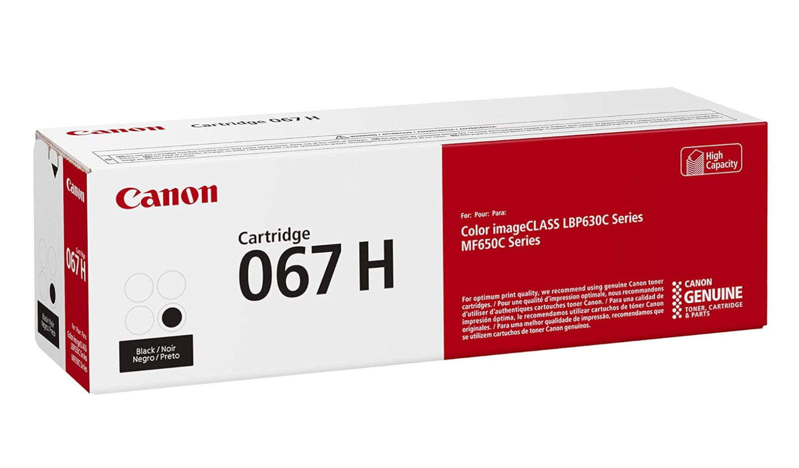 4 Color Pack Original CANON 067H Toner Set(Black-Cyan-Magenta-Yellow)-High Yield