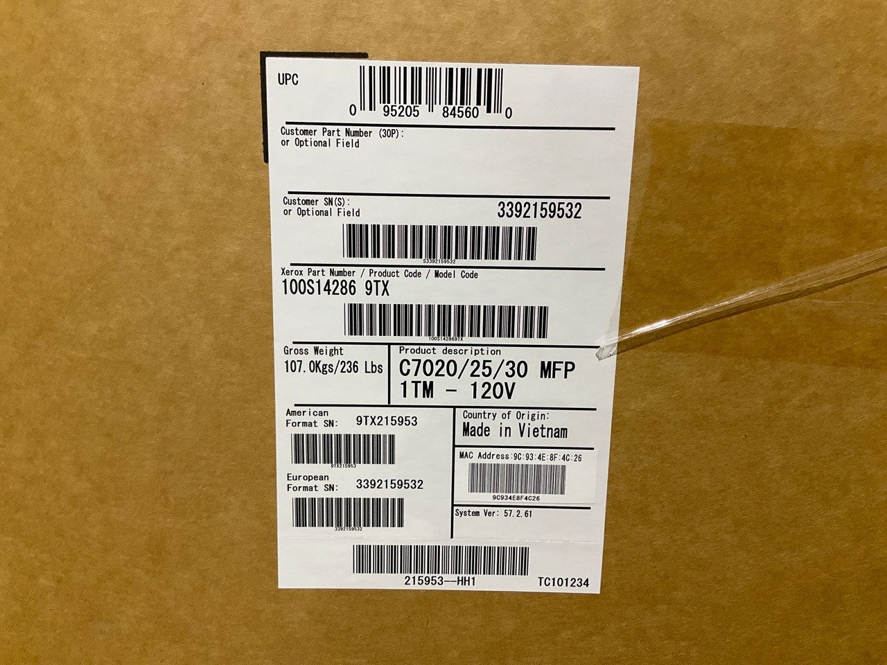 Xerox VersaLink C7020 MFP Color Laser COPIER Printer BRAND NEW 100S14286 🇺🇸 ✅