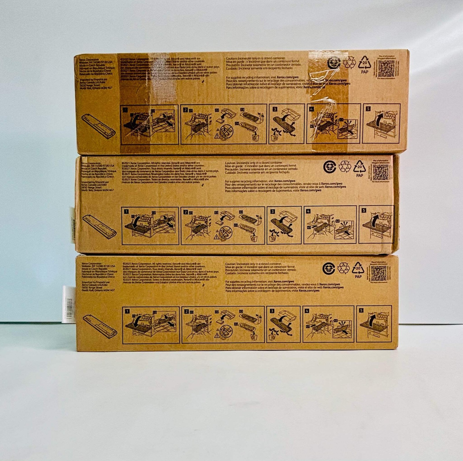 3 Genuine Xerox B8145,C8255,C8155,C8135 Waste Toner Container 008R08101