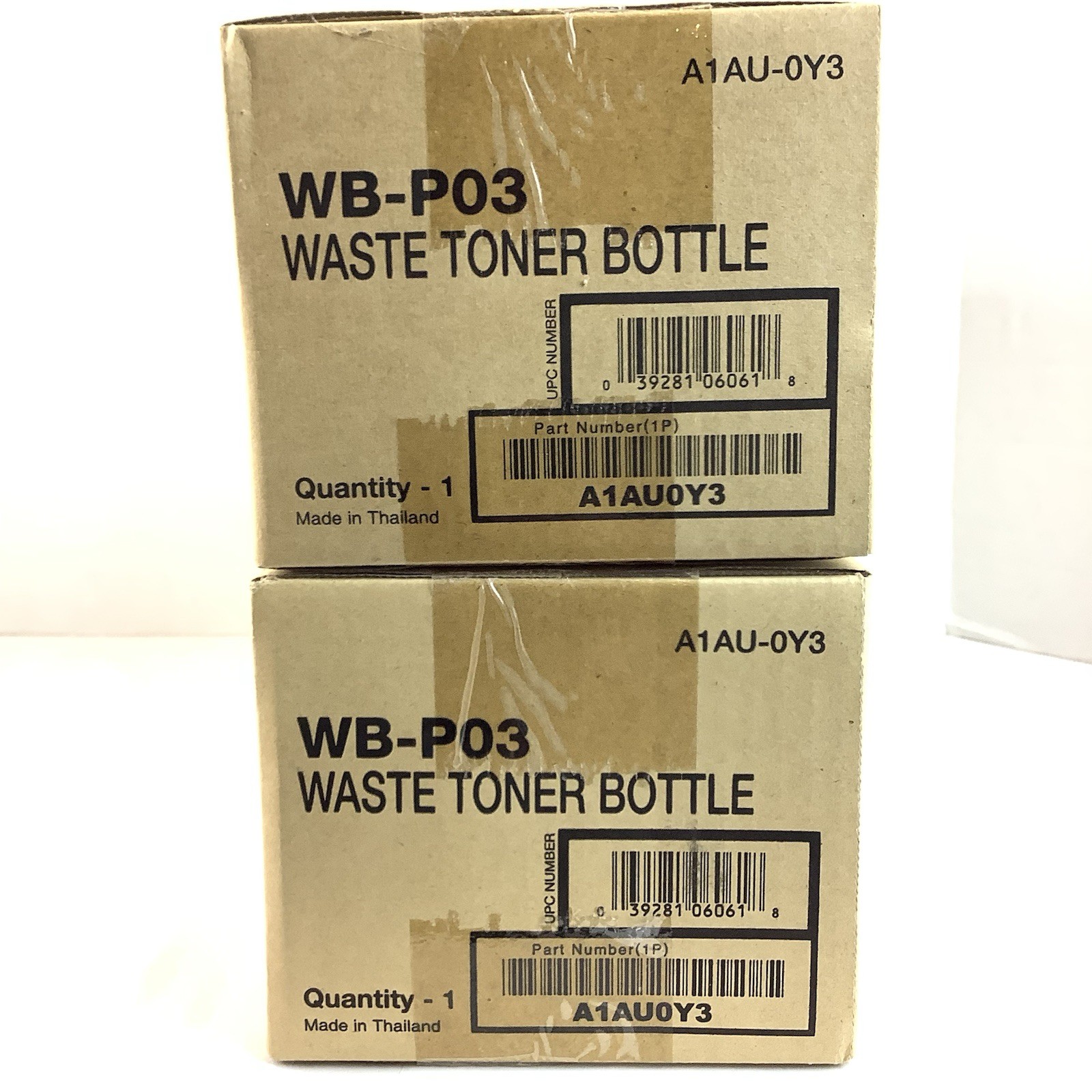 Konica Minolta Waste Toner Bottles WB-P03 Lot Of 2 A1AU-0Y3 Waste Container New
