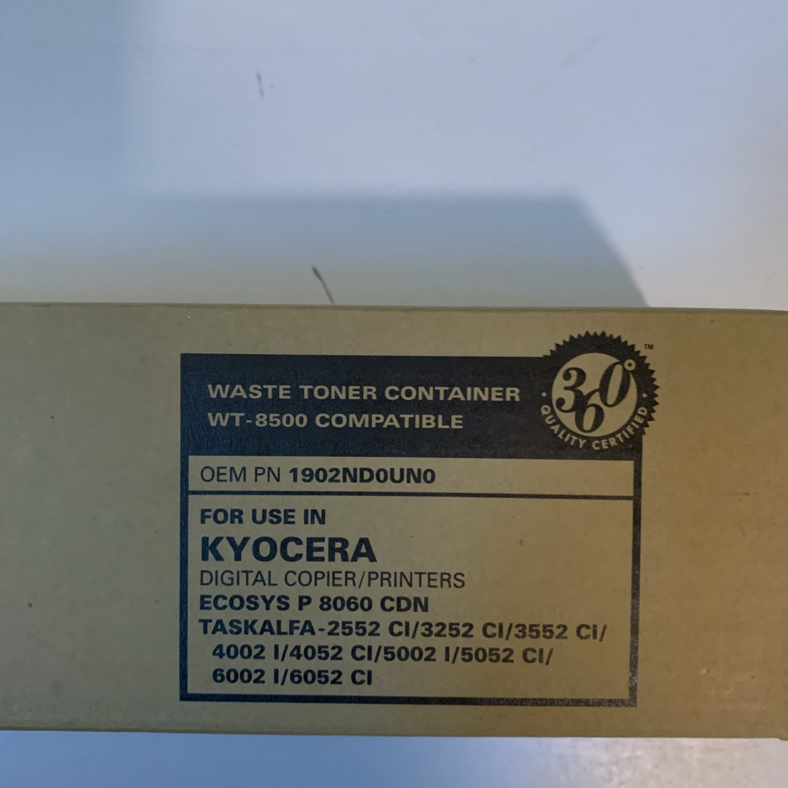NEW Sealed Kyocera 1902ND0UN0 WT-8500 Waste Toner Container By Katun